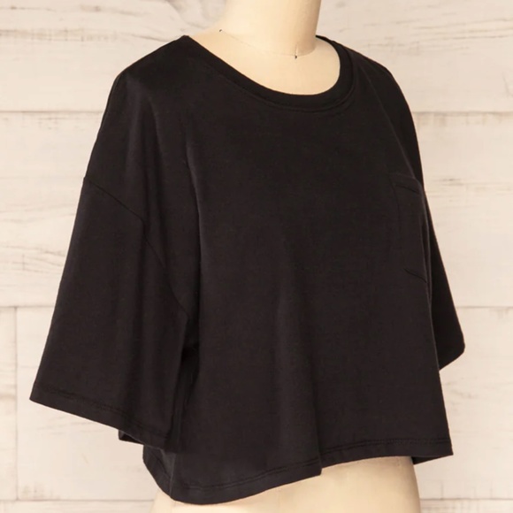 Double Zero Cropped Round Neck T-Shirt - Picture 2 of 7